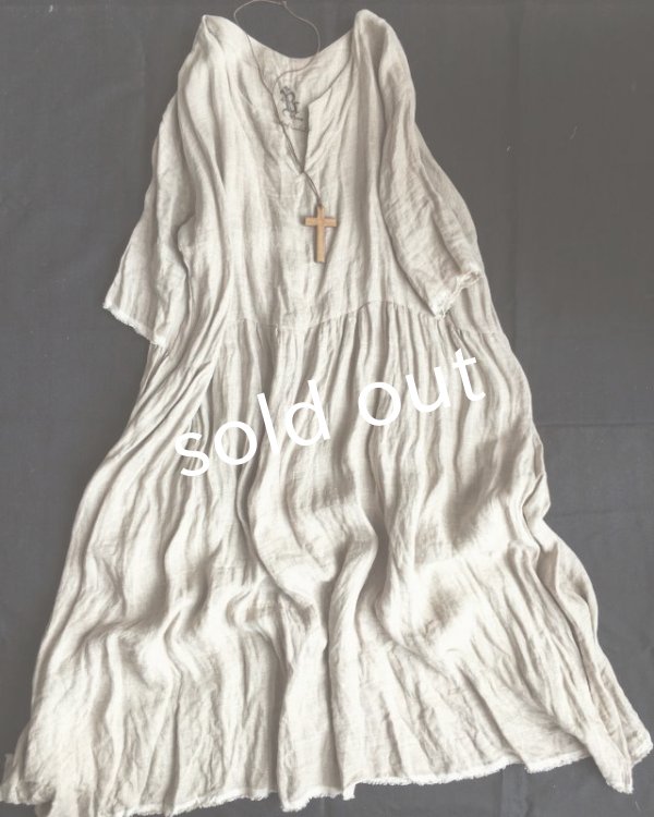 画像3: pollenbienco/リネンダブルガーゼワンピース (3)