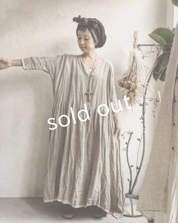 画像9: pollenbienco/リネンダブルガーゼワンピース (9)
