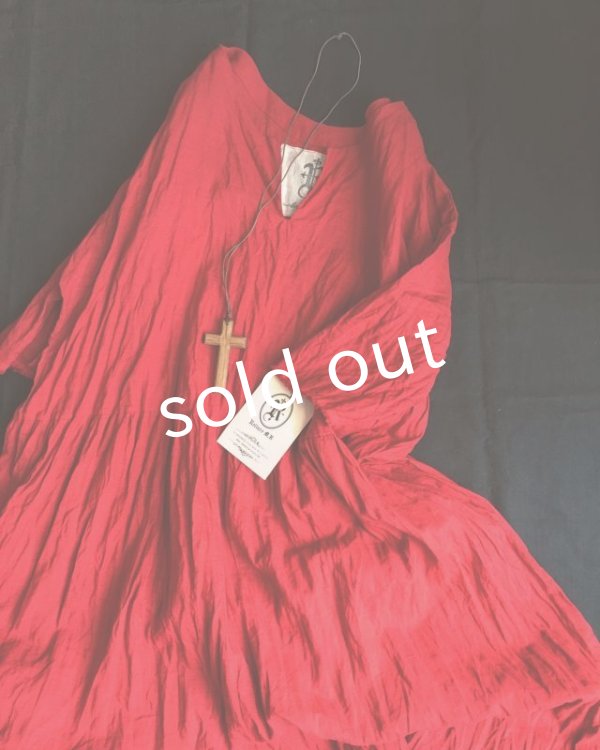 画像2: Reliure／赤リネンワンピース (2)