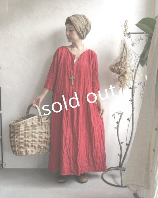 画像7: Reliure／赤リネンワンピース (7)