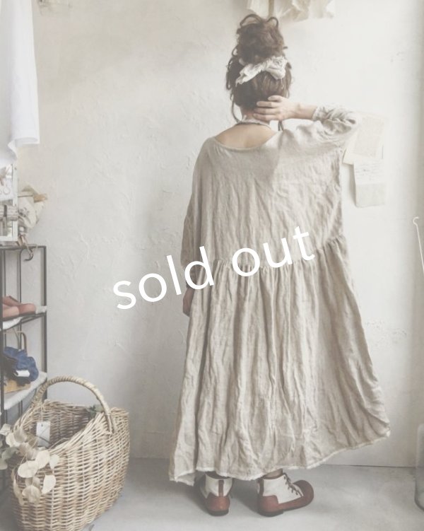 画像7: pollenbienco/そばかずリネン切り替えワンピース (7)