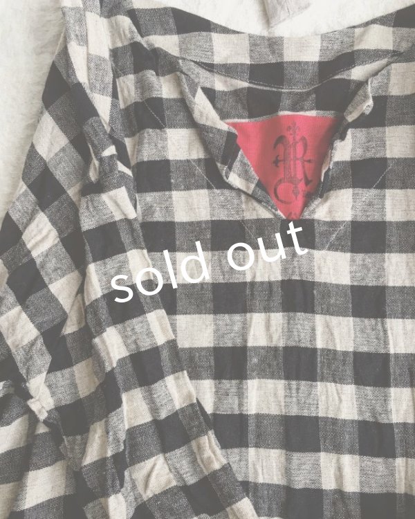 画像6: pollenbienco／ブラックギンガムチェック・ワンピース (6)