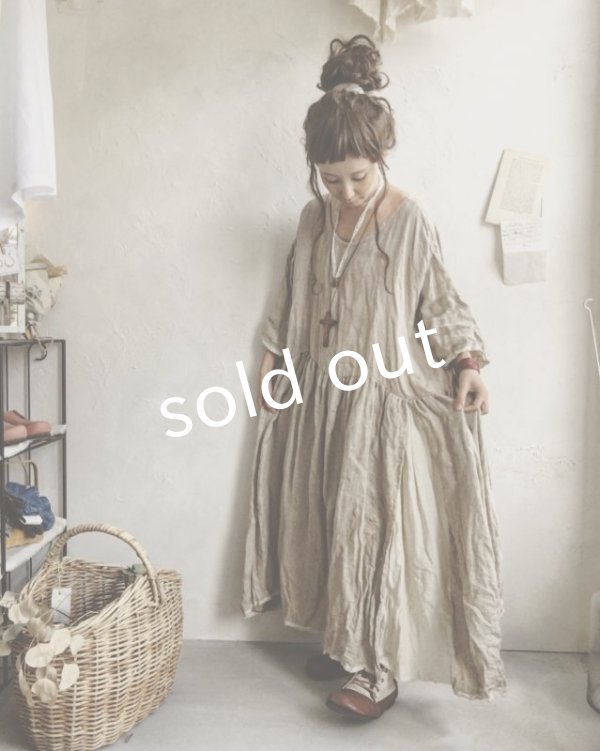 画像8: pollenbienco/そばかずリネン切り替えワンピース (8)