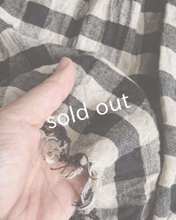 画像5: pollenbienco／ブラックギンガムチェック・ワンピース (5)