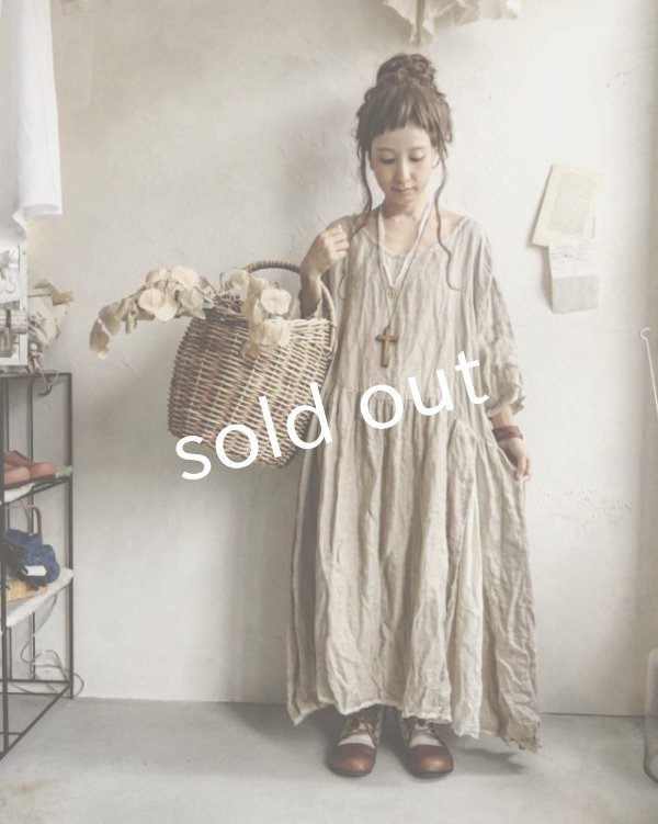 画像9: pollenbienco/そばかずリネン切り替えワンピース (9)