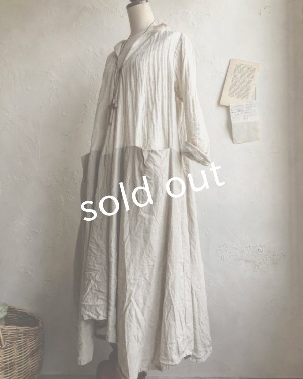 画像5: HALLELUJAH／Robe de femme de chambre　小間使いローブ（オーガニック）・Flax (5)