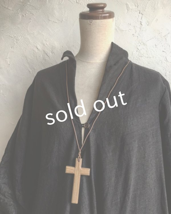 画像3: HALLELUJAH／Robe de femme de chambre　小間使いローブ衿付・Ink Black (3)