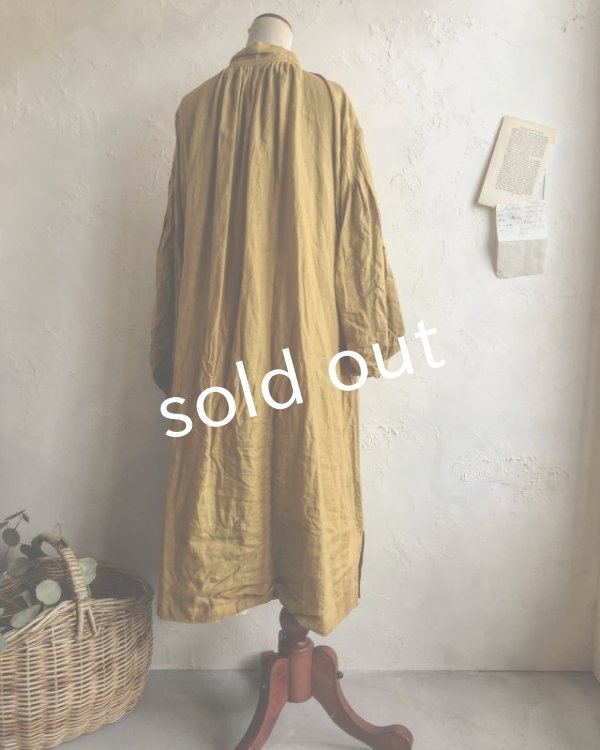 画像14: HALLELUJAH／1890's Bourgeron　1890年代　羊飼いシャツワンピース・Ocher (14)