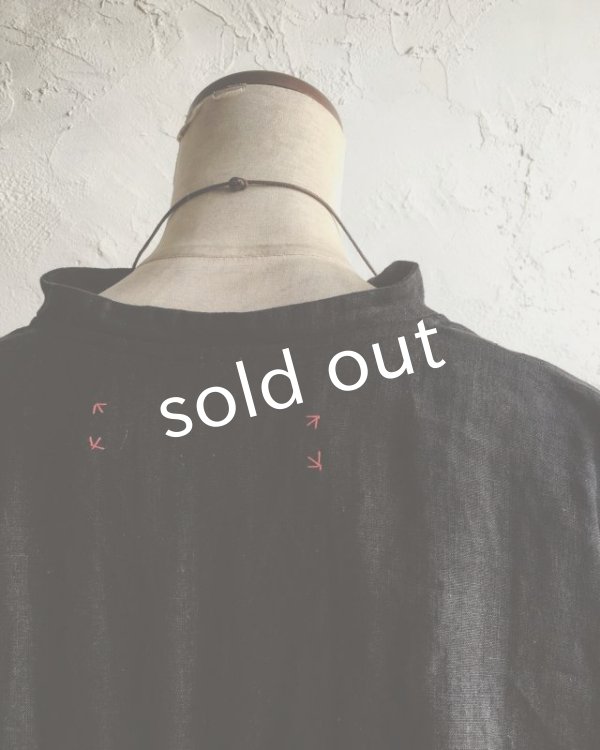 画像10: HALLELUJAH／Robe de femme de chambre　小間使いローブ衿付・Ink Black (10)