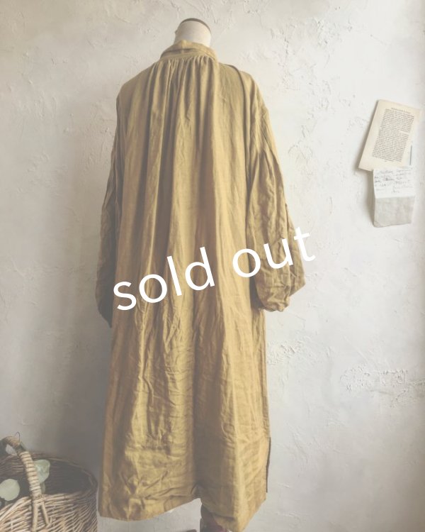 画像13: HALLELUJAH／1890's Bourgeron　1890年代　羊飼いシャツワンピース・Ocher (13)