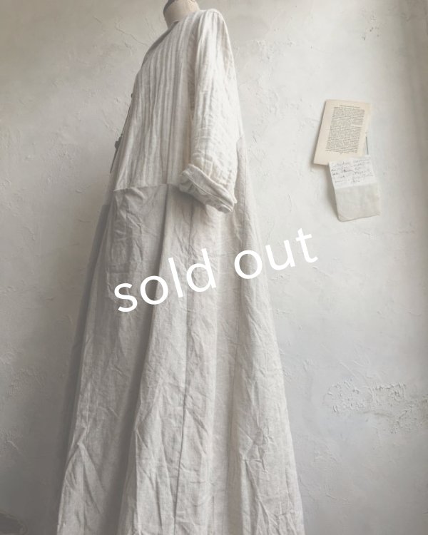 画像11: HALLELUJAH／Robe de femme de chambre　小間使いローブ（オーガニック）・Flax (11)