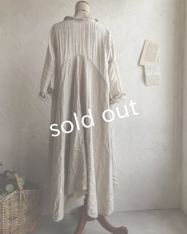 画像9: HALLELUJAH／Robe de femme de chambre　小間使いローブ（オーガニック）・Flax (9)