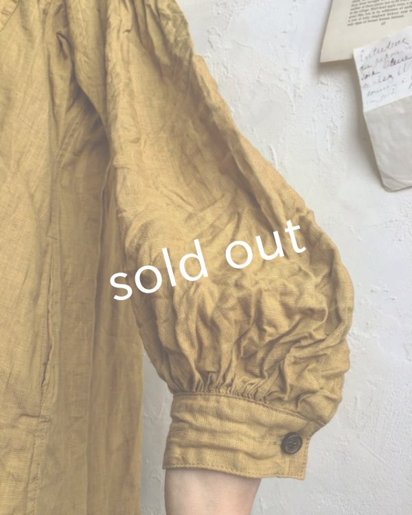 画像6: HALLELUJAH／1890's Bourgeron　1890年代　羊飼いシャツワンピース・Ocher (6)