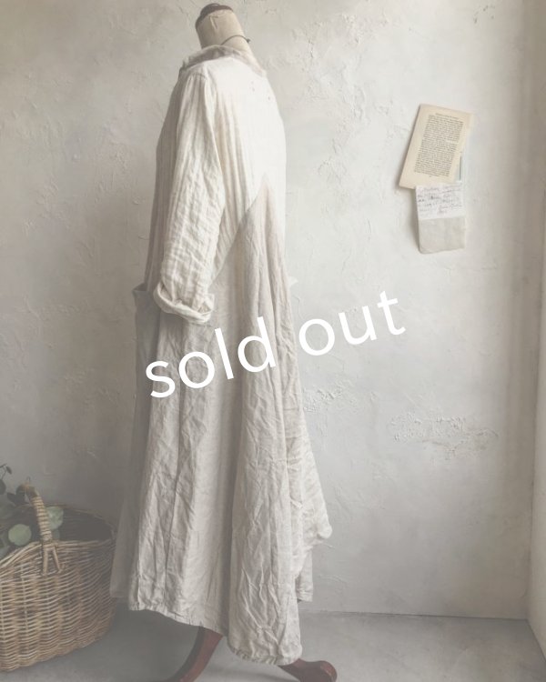 画像7: HALLELUJAH／Robe de femme de chambre　小間使いローブ（オーガニック）・Flax (7)