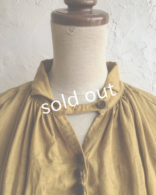 画像7: HALLELUJAH／1890's Bourgeron　1890年代　羊飼いシャツワンピース・Ocher (7)