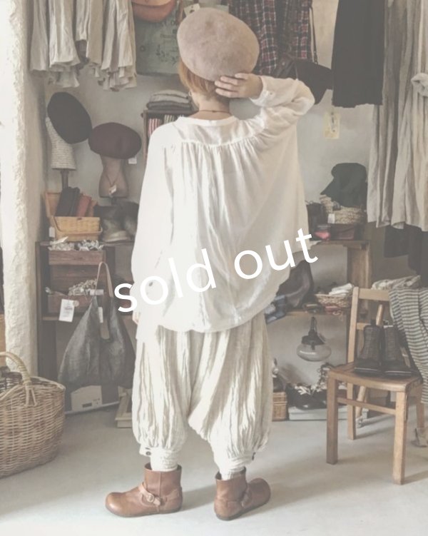 画像9: 再入荷　MARCHE' DE SOEUR／ふわくしゅリネンウール・たぽパンツ (9)