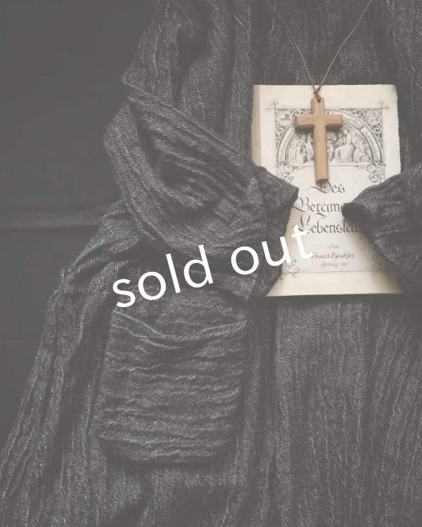 画像6: MARCHE' DE SOEUR／リネンウールワンピース・ブラック (6)