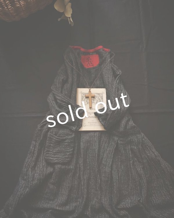 画像4: MARCHE' DE SOEUR／リネンウールワンピース・ブラック (4)