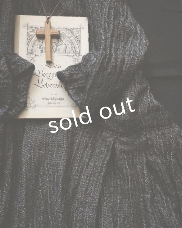 画像7: MARCHE' DE SOEUR／リネンウールワンピース・ブラック (7)