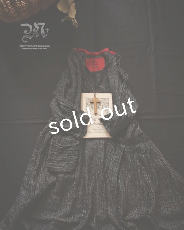 画像2: MARCHE' DE SOEUR／リネンウールワンピース・ブラック (2)