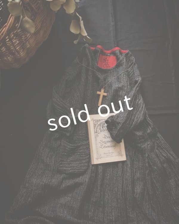 画像5: MARCHE' DE SOEUR／リネンウールワンピース・ブラック (5)