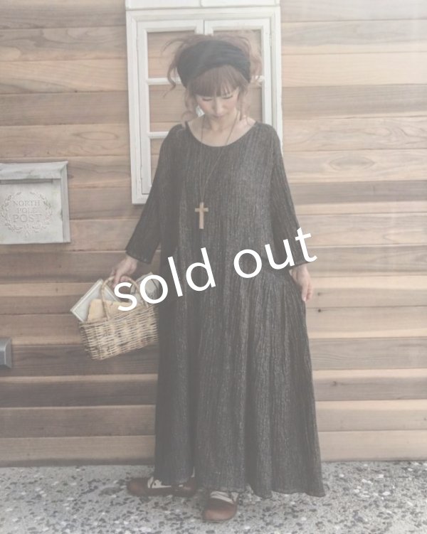 画像12: MARCHE' DE SOEUR／リネンウールワンピース・ブラック (12)