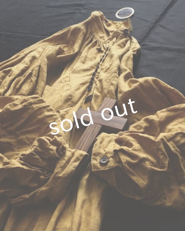 画像2: HALLELUJAH／1890's Bourgeron　1890年代　羊飼いシャツワンピース・Mimosa (2)