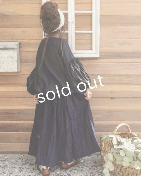 画像7: MARCHE' DE SOEUR／ネイビー×赤チェックギャザースカート (7)