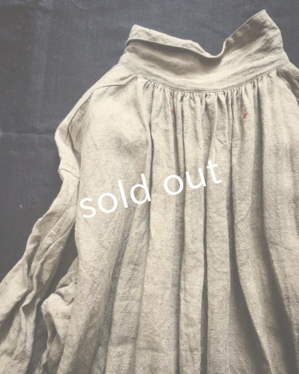 画像14: HALLELUJAH/1890's Bourgeron 1890年代 羊飼いシャツワンピース・indigo (14)