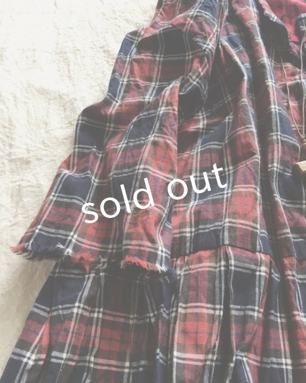 画像4: MARCHE' DE SOEUR／赤チェックワンピース (4)