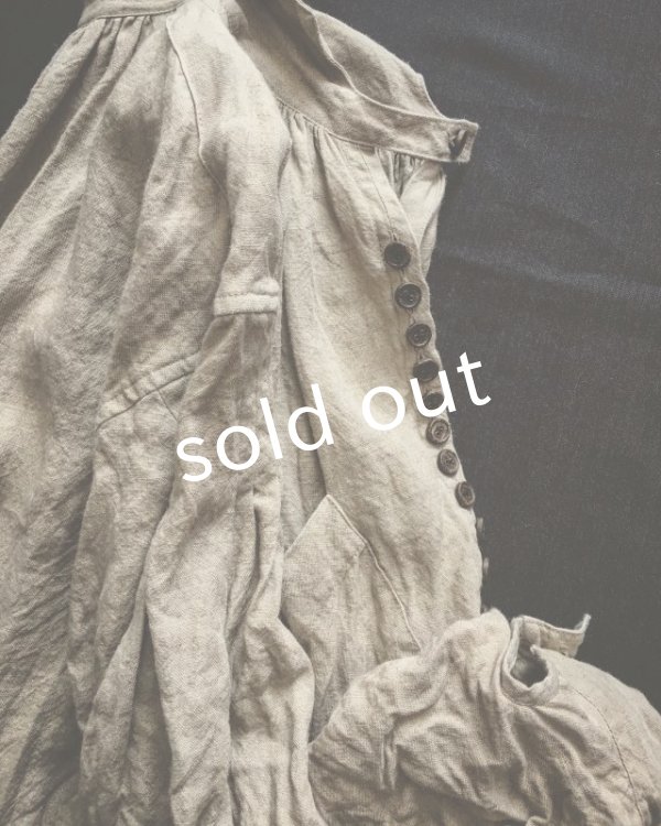 画像12: HALLELUJAH/1890's Bourgeron 1890年代 羊飼いシャツワンピース・indigo (12)