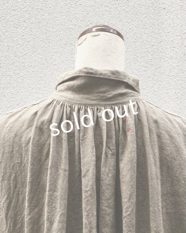 画像20: HALLELUJAH/1890's Bourgeron 1890年代 羊飼いシャツワンピース・indigo (20)