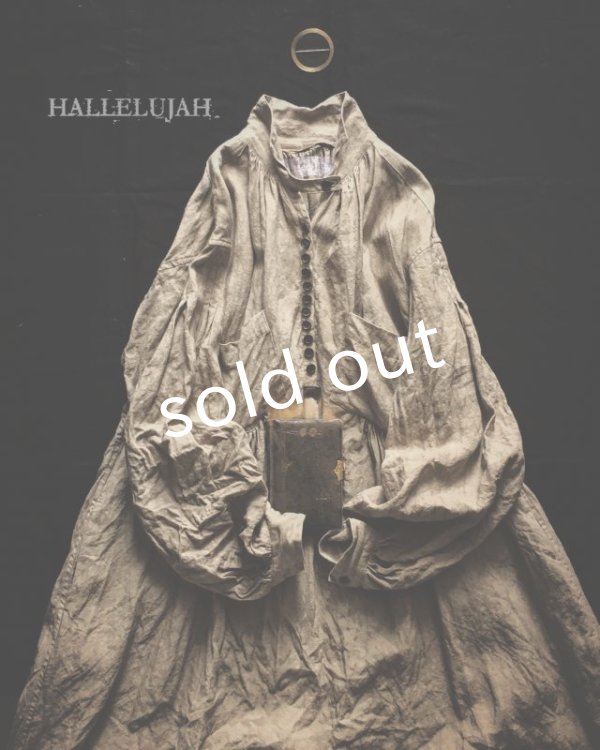 画像9: HALLELUJAH/1890's Bourgeron 1890年代 羊飼いシャツワンピース・indigo (9)