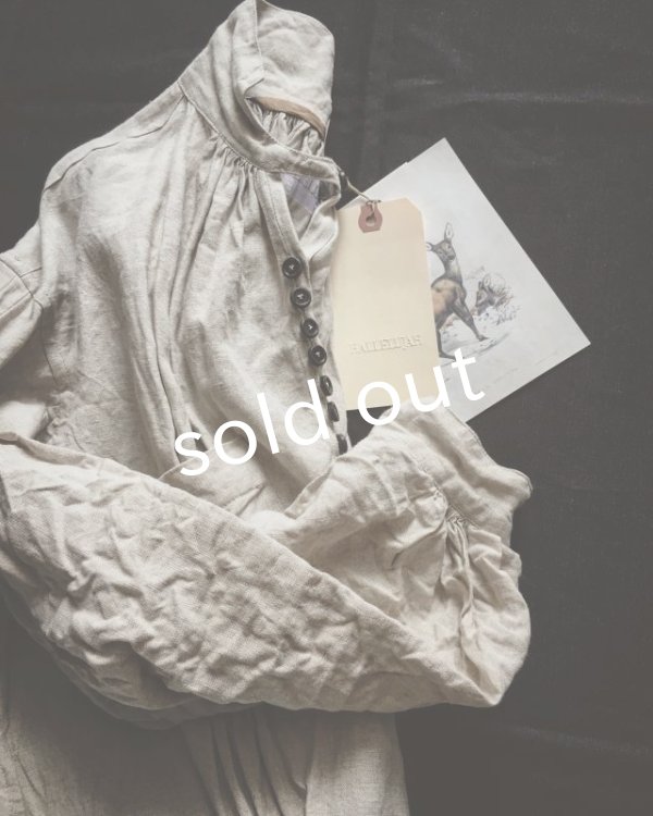 画像7: HALLELUJAH／1890's Bourgeron　1890年代　羊飼いシャツワンピース・Flax (7)