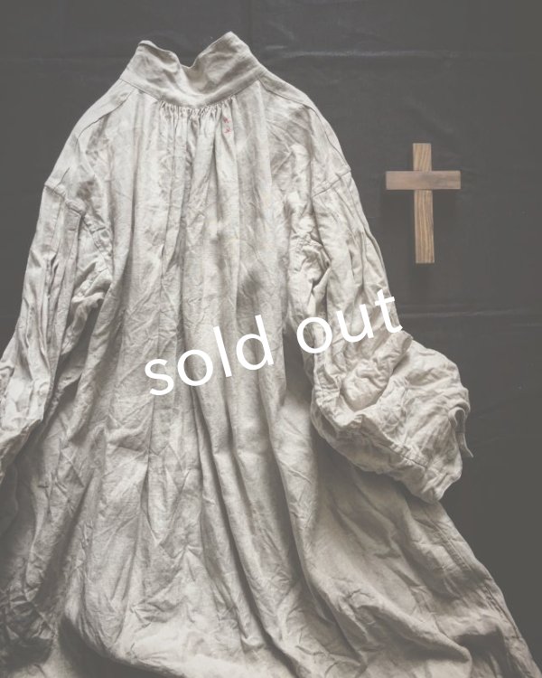 画像5: HALLELUJAH／1890's Bourgeron　1890年代　羊飼いシャツワンピース・Flax (5)