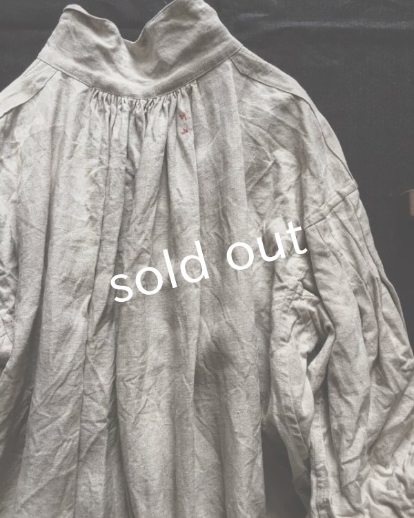 画像6: HALLELUJAH／1890's Bourgeron　1890年代　羊飼いシャツワンピース・Flax (6)