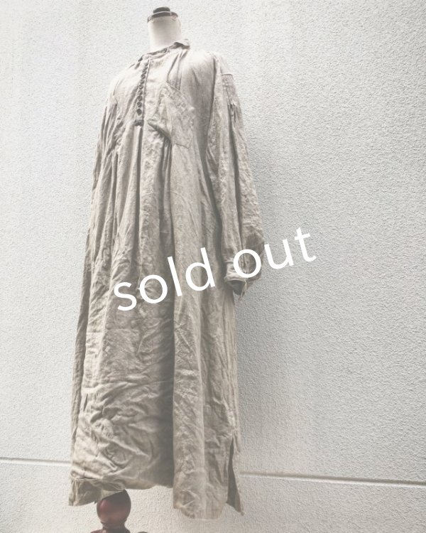 画像16: HALLELUJAH/1890's Bourgeron 1890年代 羊飼いシャツワンピース・indigo (16)