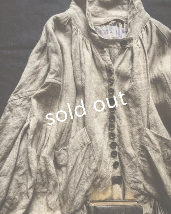 画像11: HALLELUJAH/1890's Bourgeron 1890年代 羊飼いシャツワンピース・indigo (11)