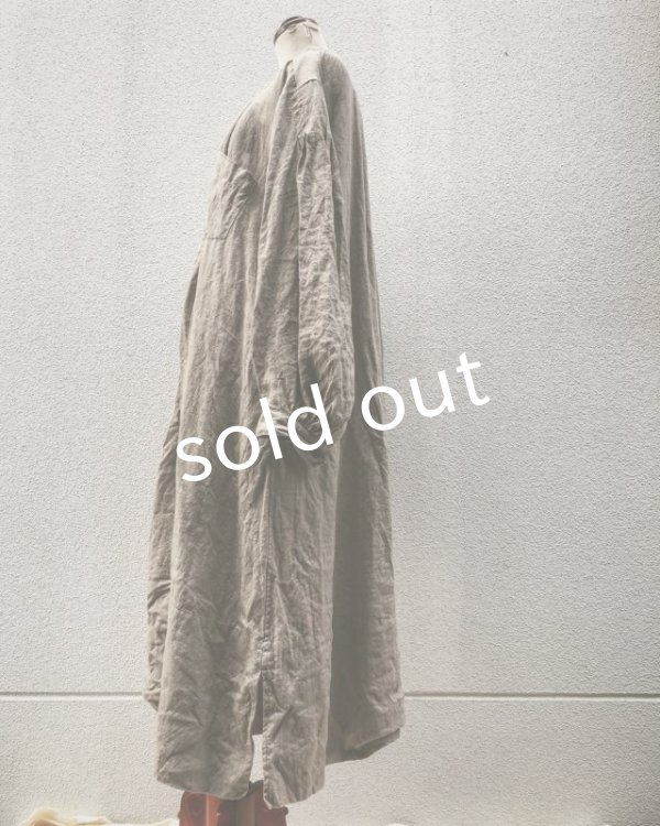 画像18: HALLELUJAH/1890's Bourgeron 1890年代 羊飼いシャツワンピース・indigo (18)