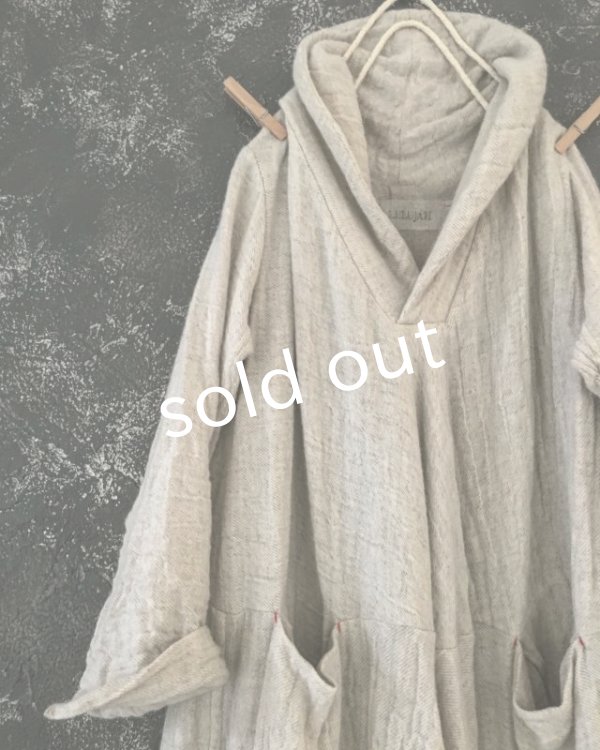 画像11: HALLELUJAH／Robe de femme de chambre no.6 小間使いローブ　Off white (11)