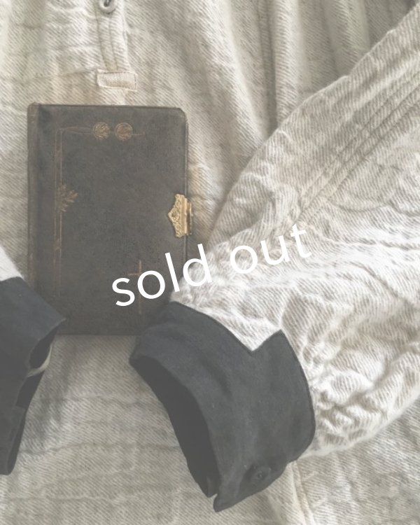 画像4: HALLELUJAH/”ノマドドレス”遊牧民のワンピース Off white/Black (4)