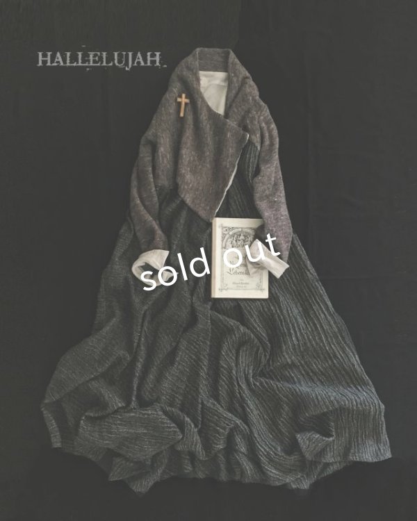 画像1: HALLELUJAH／Robe de femme de chambre no.5 小間使いローブ　Black//Charcoal (1)