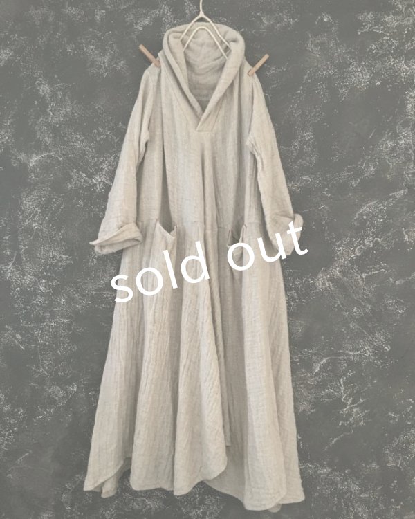 画像10: HALLELUJAH／Robe de femme de chambre no.6 小間使いローブ　Off white (10)