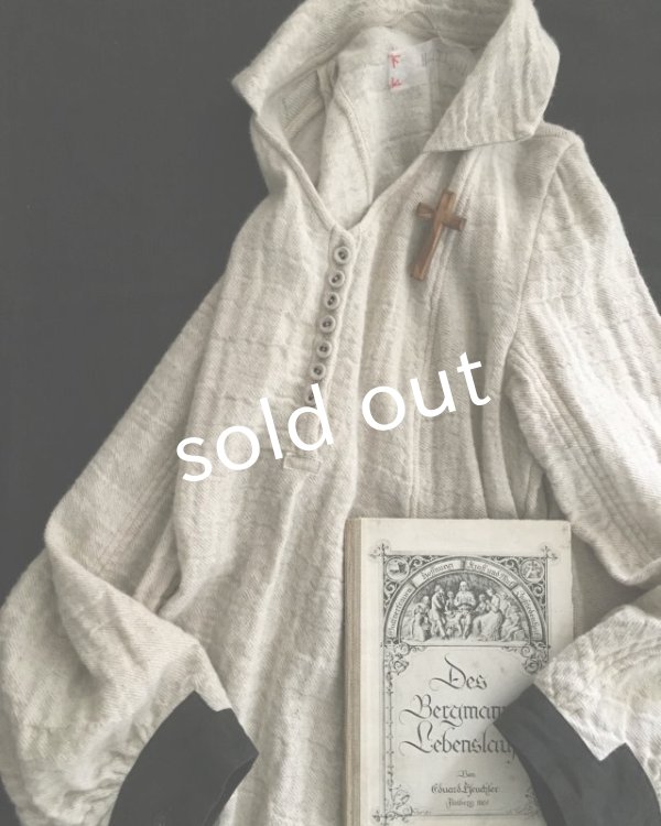 画像8: HALLELUJAH/”ノマドドレス”遊牧民のワンピース Off white/Black (8)