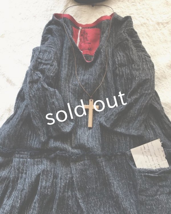 画像3: MARCHE' DE SOEUR/リネンウールワンピース・ブラック (3)