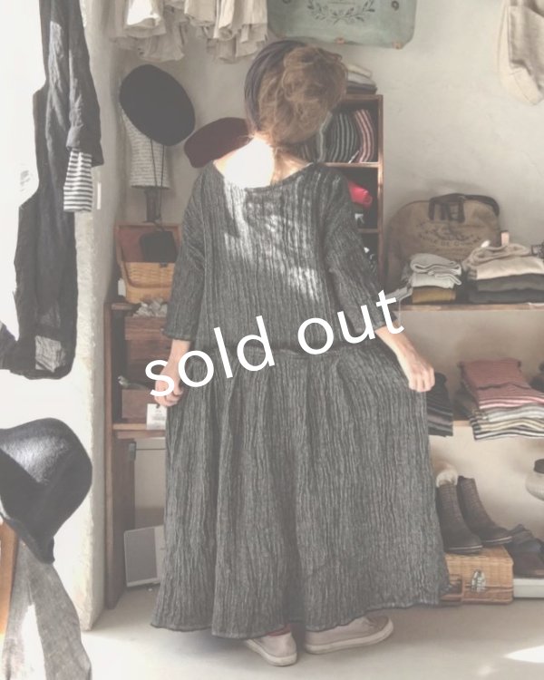 画像11: MARCHE' DE SOEUR/リネンウールワンピース・ブラック (11)