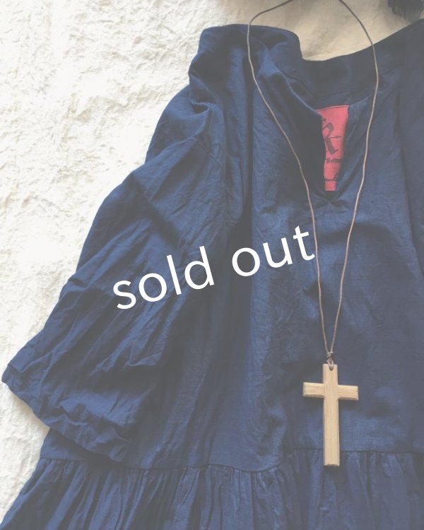 画像3: MARCHE' DE SOEUR／ギャザーワンピース・インディゴ (3)