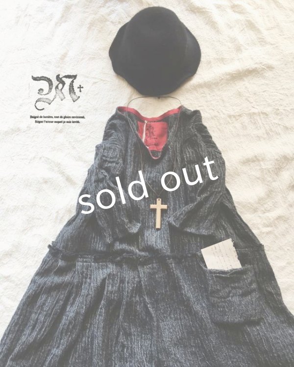 画像2: MARCHE' DE SOEUR/リネンウールワンピース・ブラック (2)