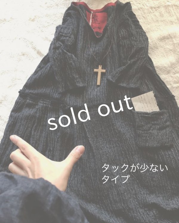 画像7: MARCHE' DE SOEUR/リネンウールワンピース・ブラック (7)