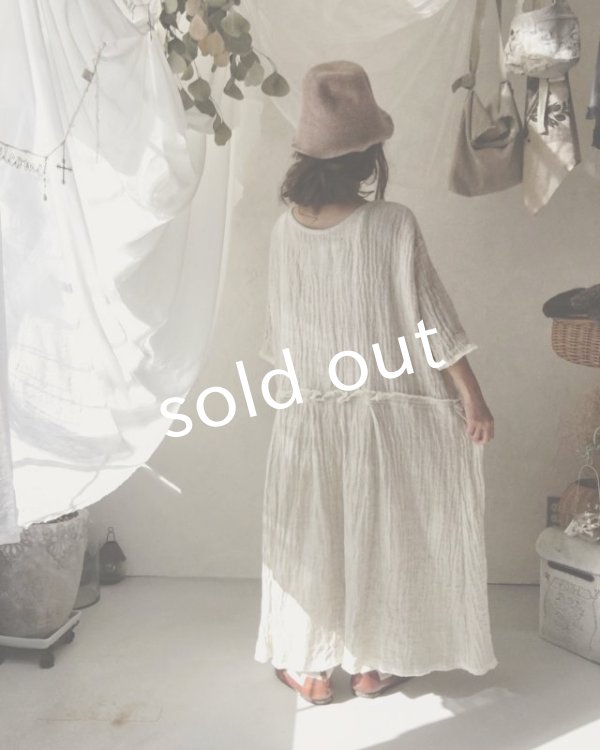 画像10: MARCHE' DE SOEUR／リネンウールワンピース・オフ (10)